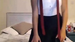 Big-Titted Blonde Schoolgirl on Webcam