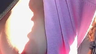 Artemisia Love Flashing Her Juicy Big Tits for You in the Car