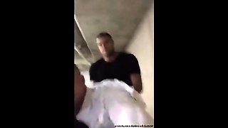 Interracial Bareback Anal on the Parking Deck
