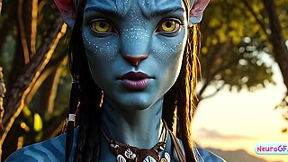Pandora moonlight guides blue Avatar babes to taste big cock