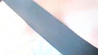 Mature European with Big Natural Tits Masturbates in Car