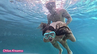 Underwater Suck and Fuck! Getting Used in the Pool by Big Cock - Chloe Kreams, Steve Rickz
