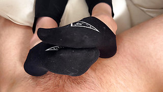 Sockjob in Black Ankle Socks from Guess