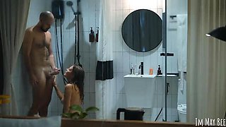 ImMayBee Shower Blowjob with Cum on Face - Homemade Russian Teen Fuck