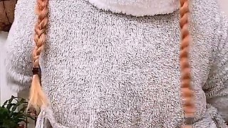 Big Boobed Blonde Masturbates With A Dildo In The Bathroom