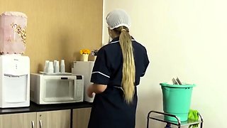 LesWorship - Busty Latina Maid Finds Toys In Her Lesbia