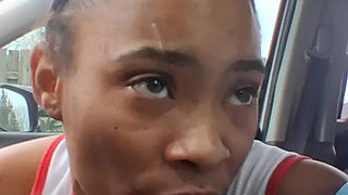 Petite Ebony Gagging on Bwc