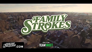 Sultry step sister sneaks in stepbro's room to fuck him