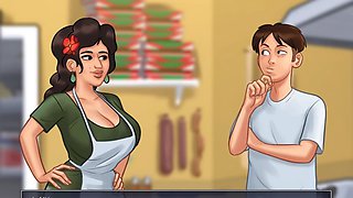 Anime mom with big boobs brings the heat in a summer time saga of female pleasure