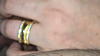 Step mom hand slip into step son big dick in erection for a handjob