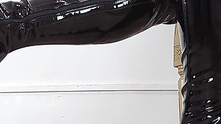 Shoeplay in Extreme High Heel Thigh High Boots and Pantyhose (shoe Collection) - Dame Olga