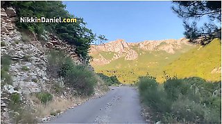 Tinder Date With A Sexy Blonde Continued On The Hood Of A Car In The Mountains - Nikki N Daniel