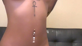 Slim freak thot showing her nice nude body!