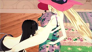 Velvet strapon fucks Magilou. Tales of Berseria Hentai