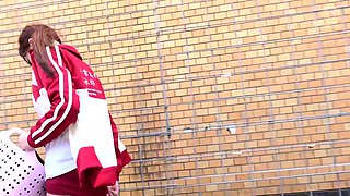 Asian Girl Blowjobs Outdoors POV