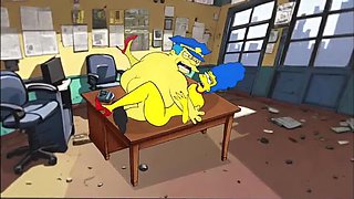 Hot MILF Housewife Fucks Sheriff in Police Station - Animated Cartoon Sex