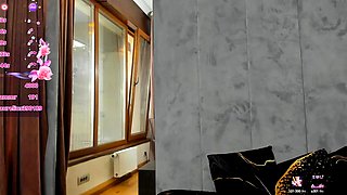 Glamour babe with big boobs masturbates in lingerie