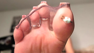 Tiny Volunteer Under My Nylon Toes - Survival Tests & Cruel Ending