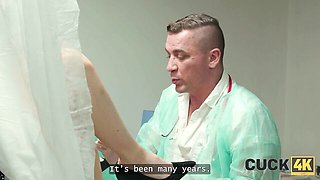 Talented Steve Q and Nela Decker's pussy exam movie