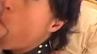 Mature Brunette MILF in Chains Deepthroats and Rides Hard