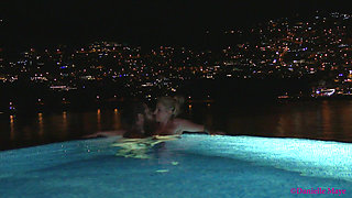 Couple Go for Late Skinny Dip Fondle