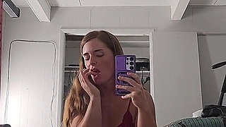 Teasing You in My New Lingerie and Heels. Fingering and Stripping Butt Plug Play