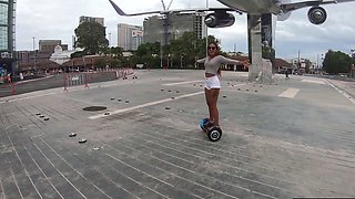 Hoverboard fun with big ass Thai GF and horny sex once home