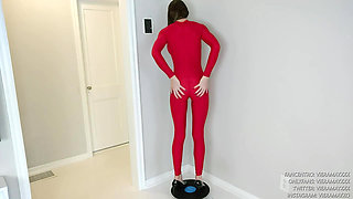 Workout and Shower in My Latex Catsuit