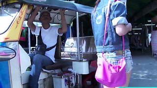 Tongue pierced Thai MILF gets picked up