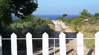 Wetting Her Jeans On A Bare Foot Hike