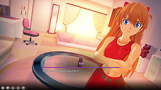 My Hentai Fantasy - Fucking Asuka from Evangelion's Pink Vagina Stepsister in Her Room