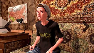 2 sissy stud wnat futa Cougar's man rod and arse - cartoon 3some hermaphroditism ladyboy dual assfuck