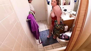 My stepson came inside me in the bathroom
