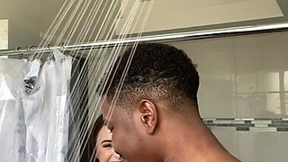 Interracial Couple Take Bath - Hazel Moore - Hazel moore