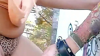 Punk fucks curvy teen Carmina at the lost place
