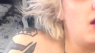 Stepsister Fucks Her Lipstick off Blowjob Spit Fetish Long Tongue