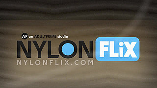 Brunette with Big Natural Tits Fucked in Sheer Lavender Pantyhose for NylonFlix