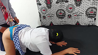 Private lessons - teacher fucks his student at home