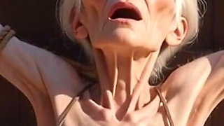 Old Granny Rope Bondage - Tight Pussy Needs to Be Filled