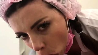 Sexy Nurse Blows Patient in Exam Room