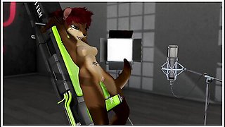 Squirts And Cums On Fucking Machine - Second Life Yiff