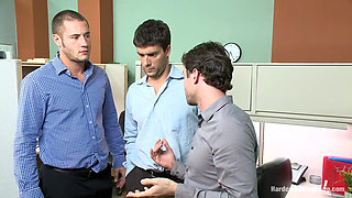 MILF with a Tiny Body and Huge Tits Gangbanged by Co-workers