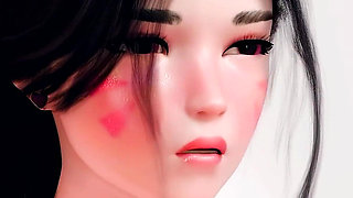 D.va Gangbang Photoshoot - DP & Creampie - 3D Overwatch Animation