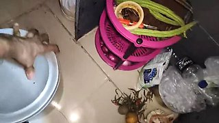 Hot Indian Stepsister Fucks Me in the Kitchen After Dad Leaves - Sagita Sharm