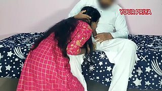 Hot Desi Bhabhi Priya Gets Rough Sucked and Fucked by Father-in-Law After New Year Party - Hindi Audio