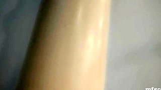 Sexy amateur blonde Russian web cam girl sucking on her toy