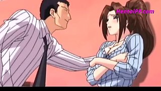 Uncensored Hentai: Voluptuous MILF Steamy Elevator Sex After Breakdown