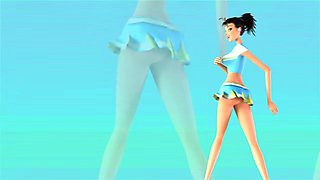 3DGSPOT - Good-sized Breasts Rock hard Tribbing During Grappling Struggle! ANIMATED BANG-OUT!