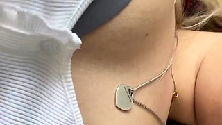Hot amateur blonde pregnant toying her pussy solo