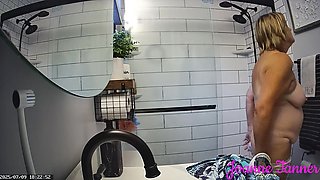 Found Hidden Cam Footage of My Mom Mrs. Joanne Tanner the Real Public Schoolteacher in the Shower on my Dad's Computer